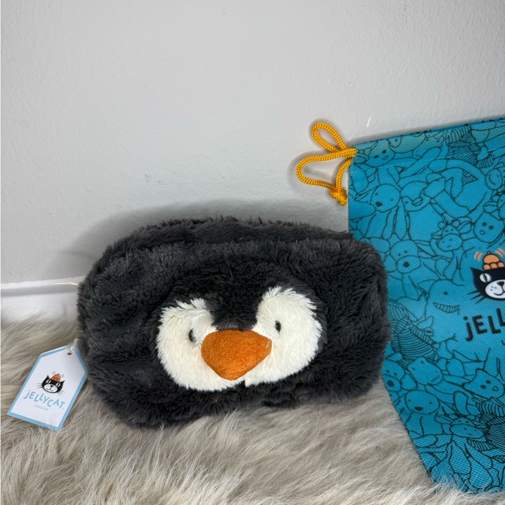 Jellycat Peanut Penguin Pouch with dust bag